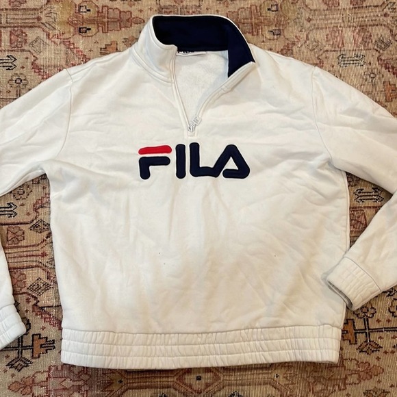 Fila half zip pullover white large - Picture 2 of 4